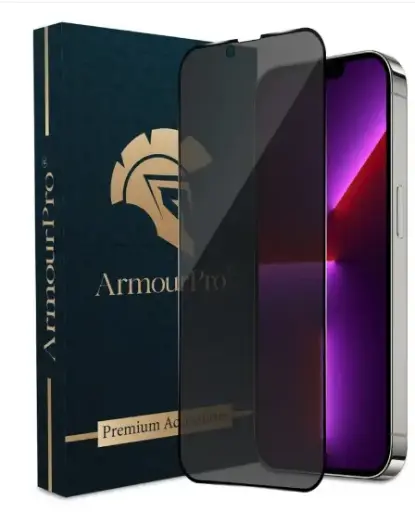 ArmourPro Edge To Edge Tempered Glass for Apple iPhone 13 Pro, Apple iPhone 13, Apple iPhone 14, Privacy Anti Spy Glass with Matte Finish  (Pack of 1)
